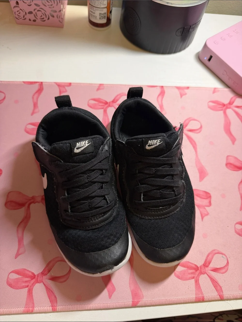 Nike Kids Black and White Low-Top Sneakers